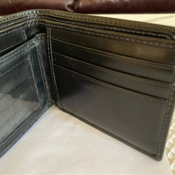 Men’s Coach Black Leather Billfold Wallet ID - Picture 4 of 9